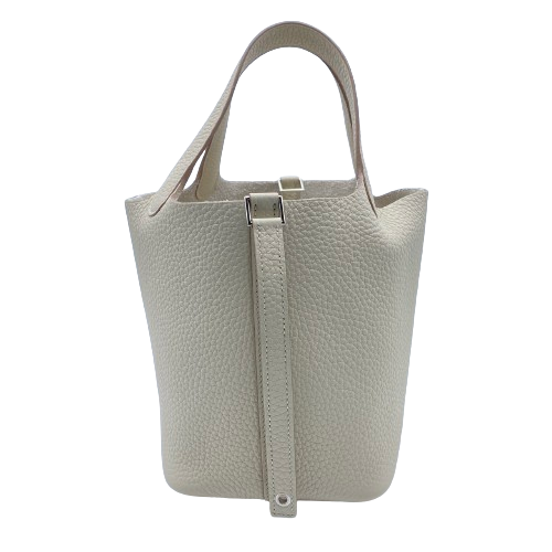 Hermes Picotin Lock PM Beton Torillon Clemence Silver Metal Fittings B 조각.
