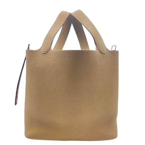 Hermes Picotin Lock MM 비스킷 Torillon Clemence Silver Fittings B 조각.