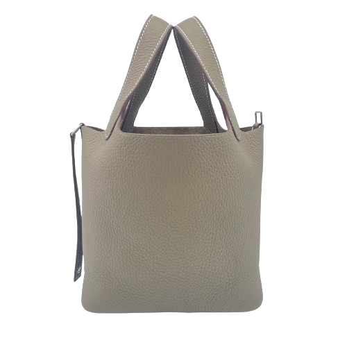 Hermes Picotin Lock PM Etoupe Torillon Clemence Silver Fittings w 새겨 져