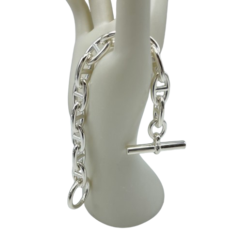 Hermes Chaine d 'Ankle 팔찌 GM Silver 925