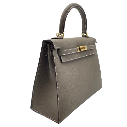 プレオウンド 【現金特価】エルメス ケリー25 エトゥープ エプソン ゴールド金具 W刻印