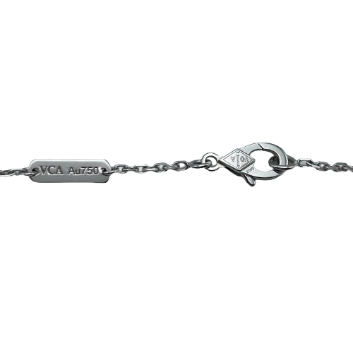 Van Cleef & Arpels Alhambra 빈티지 목걸이 VCARF48700 화이트 쉘 화이트 골드