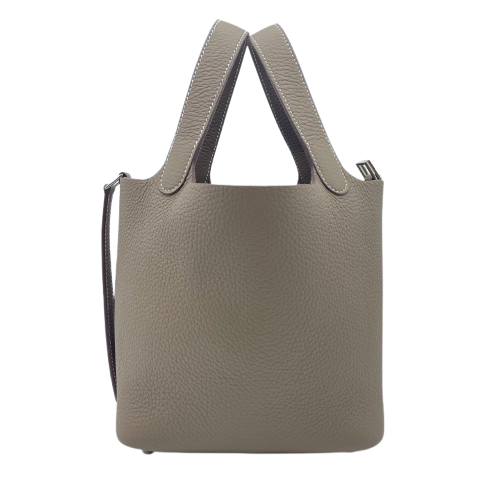 Hermes Picotin Lock PM Etoupe Torillon Clemence Silver Fittings w 새겨 져