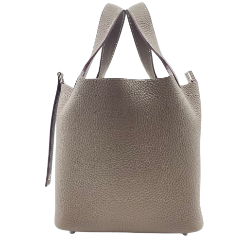 Hermes Picotin Lock PM Etoupe Torillon Clemence Silver Fittings w 새겨 져