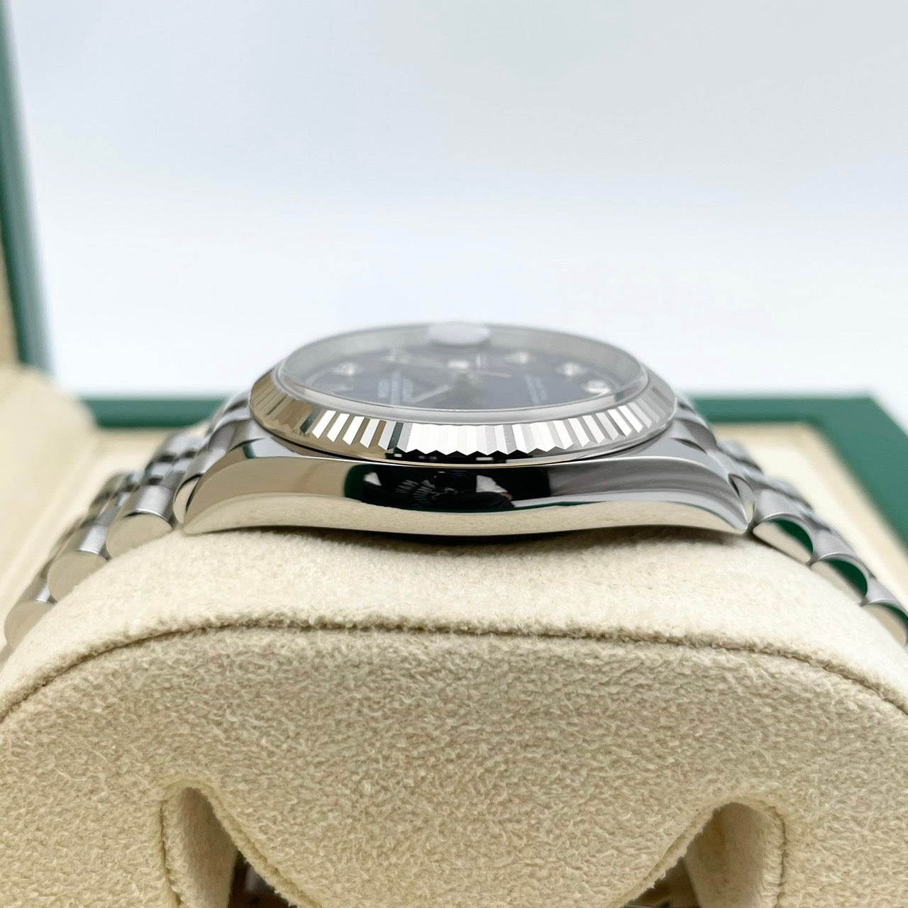 プレオウンド ロレックス デイトジャスト 126234G ブライトブルー ステンレス+ホワイトゴールド オイスターブレスレット 36mm