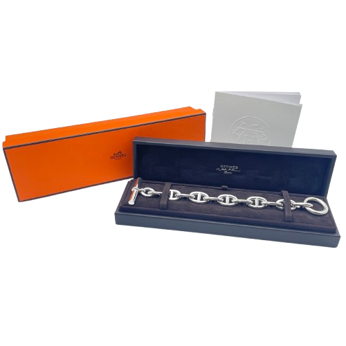 Hermes Chaine d'Ancre 手链 TGM 银 925 11 节
