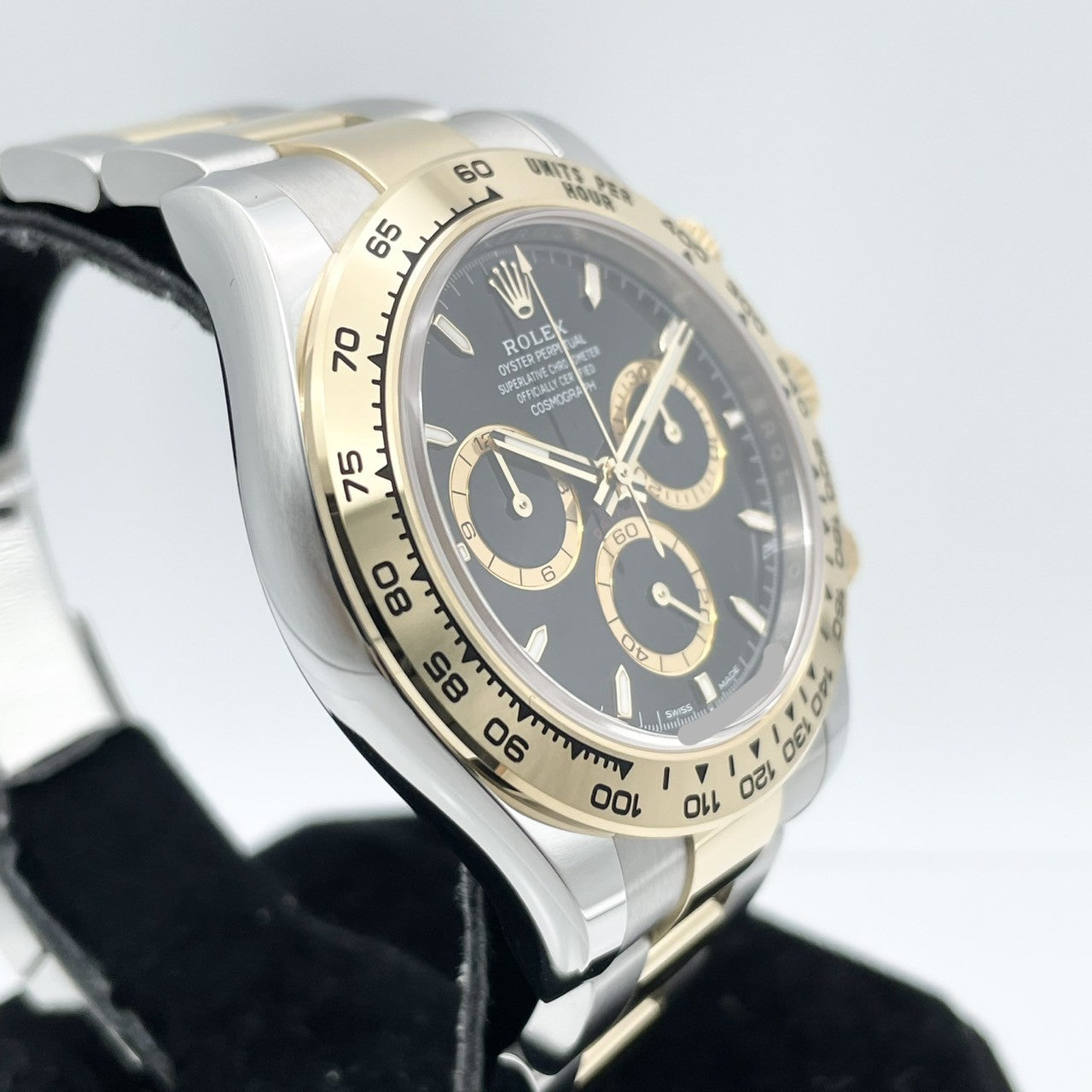 劳力士 Daytona 126503 黑色不锈钢 + 金蚝式手链 40 毫米