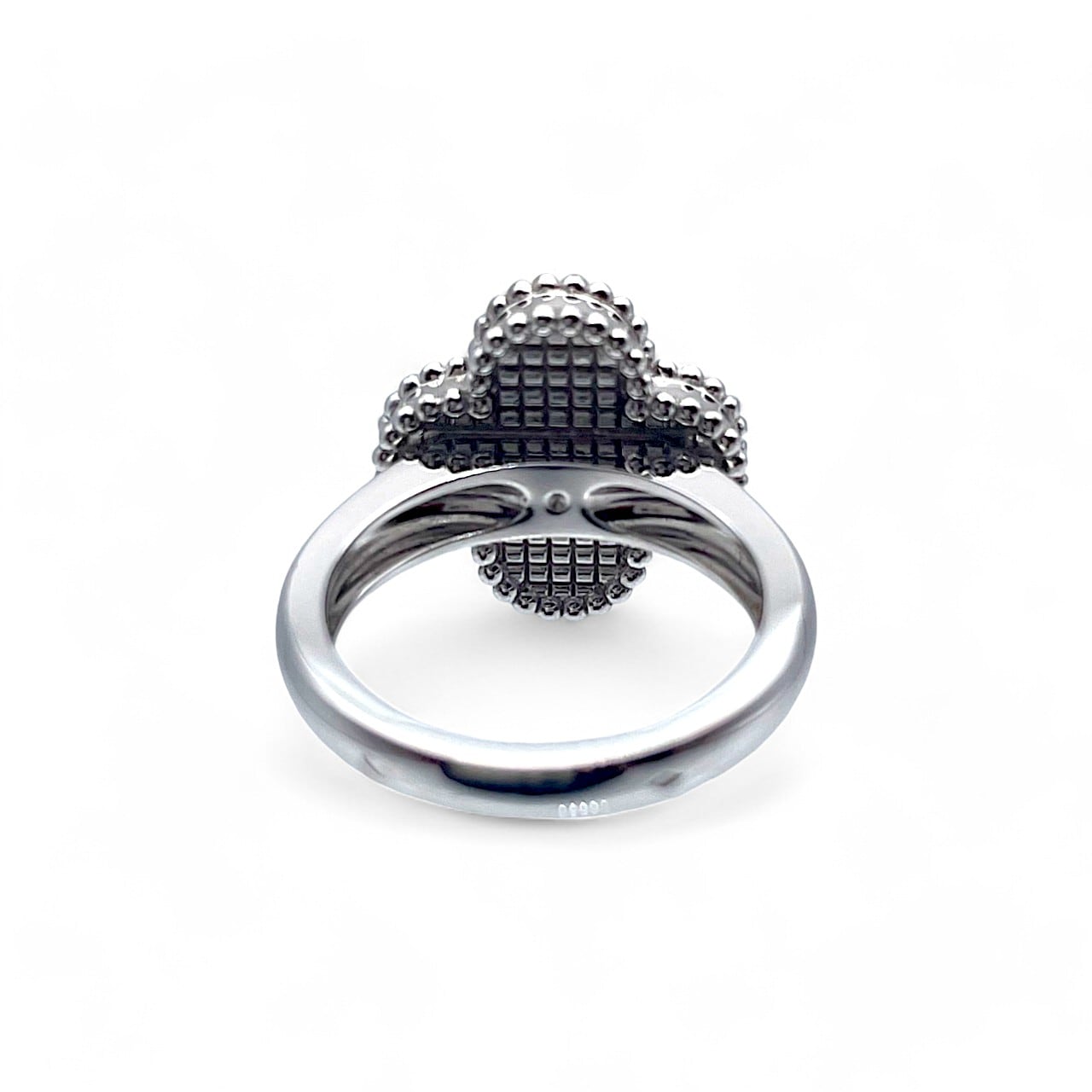 Van Cleef & Arpels 빈티지 Alhambra Ring VCARP9X149 No. 49 Silver White Gold