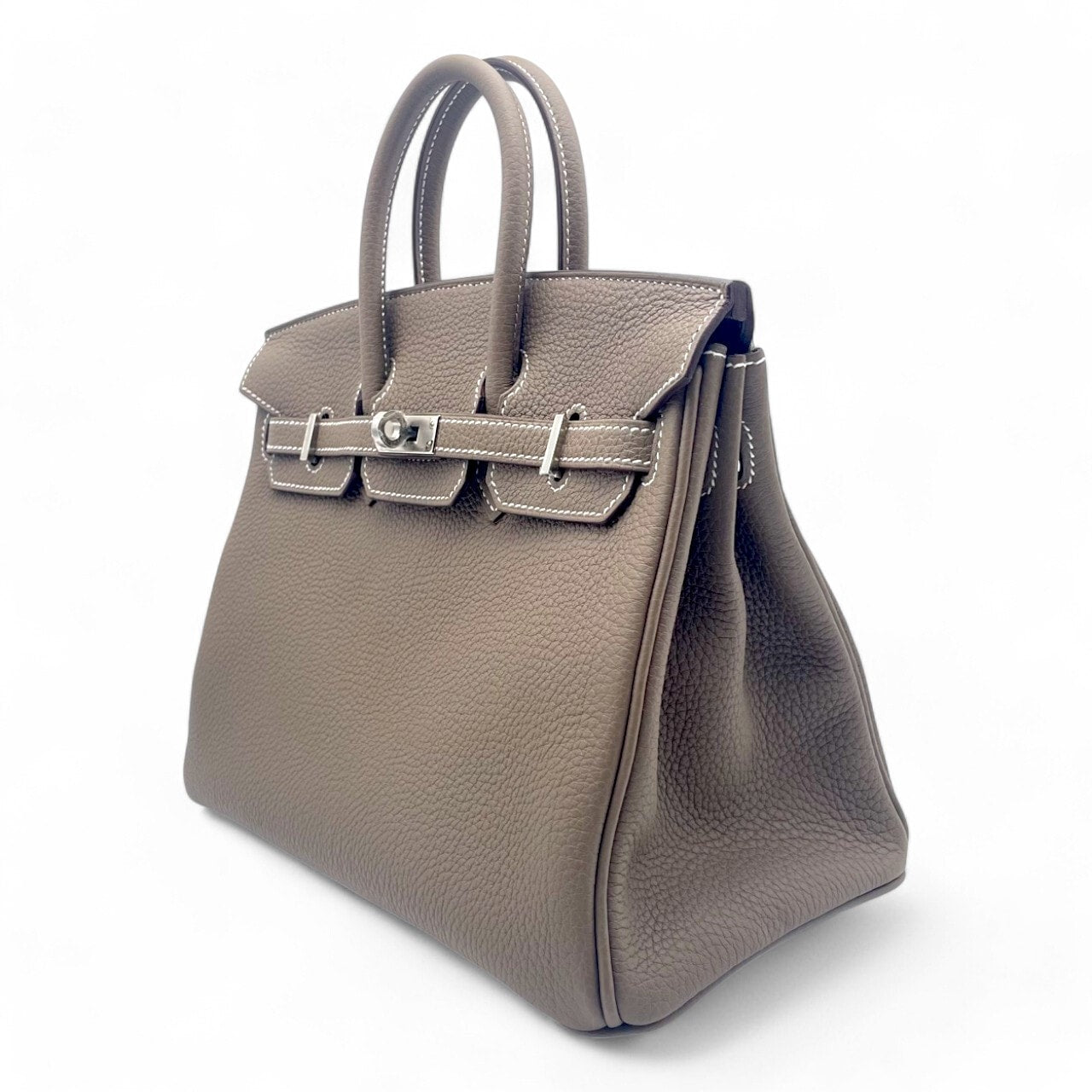 Hermes Birkin 25 Etoup Togo Silver Metal Fittings B 조각