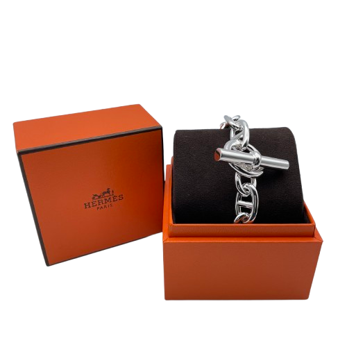 Hermes Chaine d'Ancre 手链 TGM 银 925 12 节