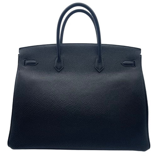 愛馬仕Birkin 40 Noir Dogo銀色金屬配件y雕刻