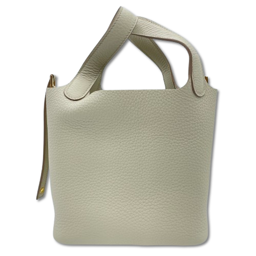 Hermes Picotin Lock PM Beton Torillon Clemence Gold Hardware W 새겨 져