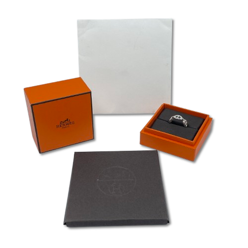 Pre-Owned Hermes Chaine d'Ankle Anchenering 53 Silver 925