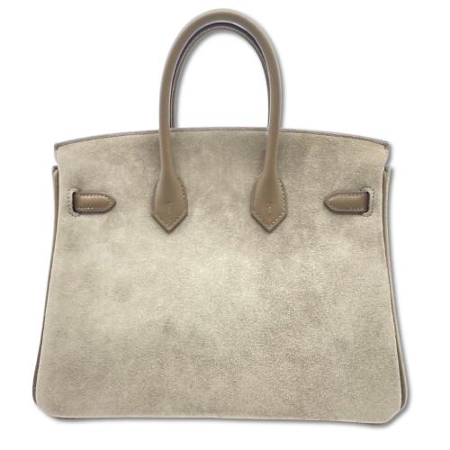 Hermes Birkin 25 Etoop Swift/Grizzly Silver Fittings W Engraved