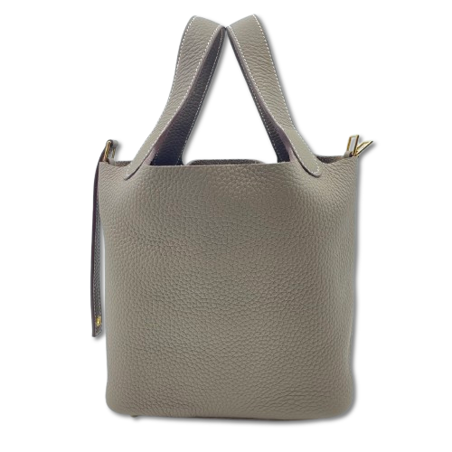 Hermes Picotin Lock PM Etoupe Torillon Clemence Gold Hardware w 새겨진