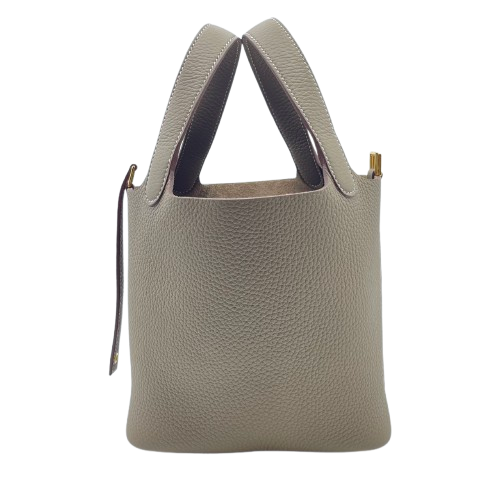Hermes Picotin Lock PM Etoupe Torillon Clemence Gold Hardware w 새겨진
