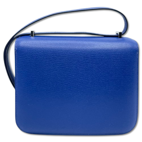 Hermes Constance Mini 18 Blue Royal Chevre Silver Metal Fittings w 새겨 져