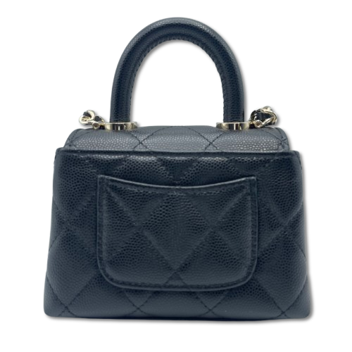 Chanel Coco Handle AP4245 W11 Black Caviar Skin Gold Hardware