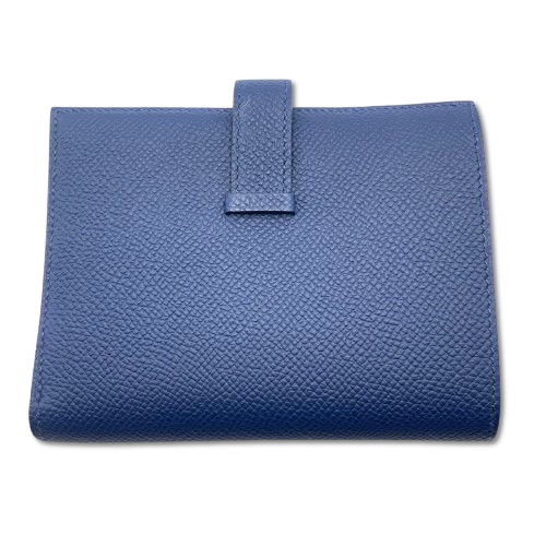プレオウンド エルメス べアンコンパクト ブルーネイビー ゴールド金具 B刻印