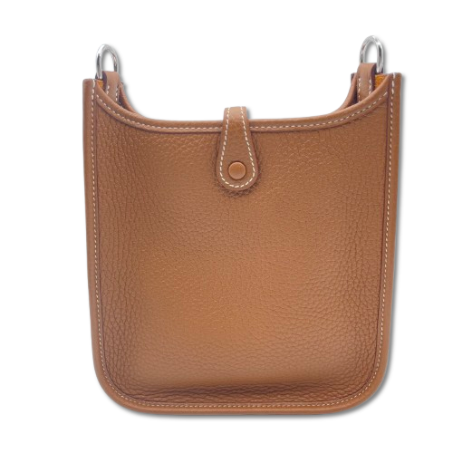 Pre-Owned Hermes Mini Evelyn Amazone TPM Gold Torillon Clemence Silver Metal Fittings B Engraved