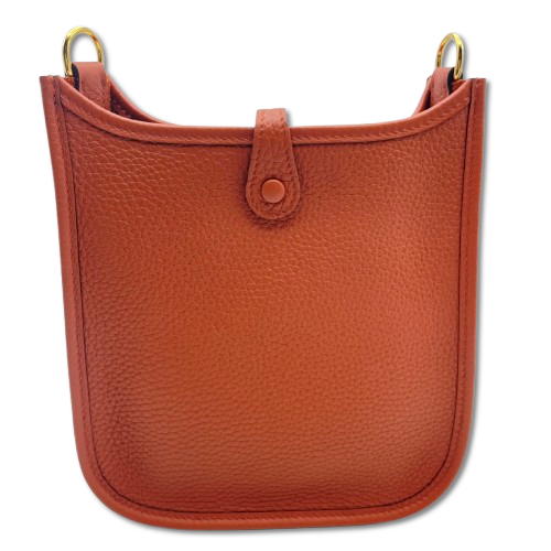 Pre-Owned Hermes Mini Evelyn Amazone TPM Cuigre Torillon Clemence Gold Hardware W Engraved