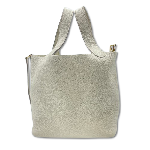 Hermes Picotin Lock PM Beton Torillon Clemence Gold Hardware u Engraved