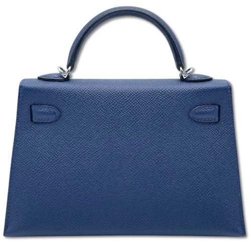 プレオウンド エルメス ミニケリー ブルーネイビー エプソン シルバー金具 B刻印