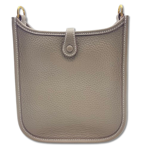 Pre-Owned Hermes Mini Evelyn Amazone TPM Etoupe Torillon Clemence Gold Hardware W Engraved