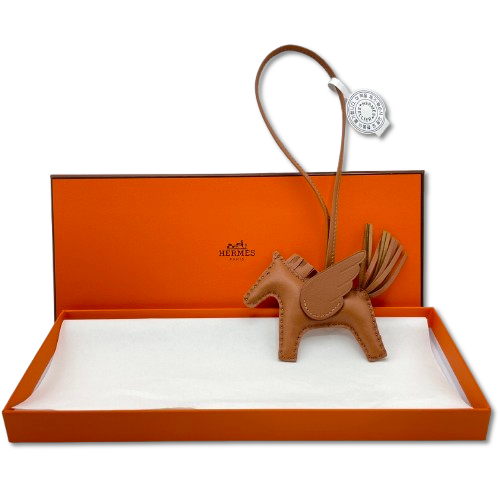 Pre-Owned Hermes Pegasus Charm PM Saw Gold W Engraved