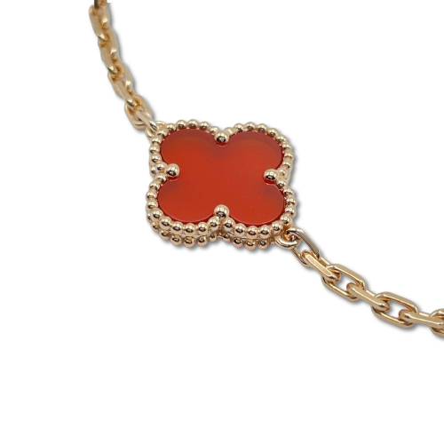 Pre-Owned Van Cleef & Arpels Vintage Alhambra VCARP7RP00 Carnelian Rose Gold