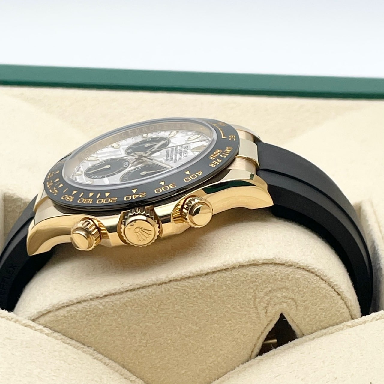 プレオウンド ロレックス デイトナ 116518LN メテオライト&ブラック ブラックラバーベルト 40mm