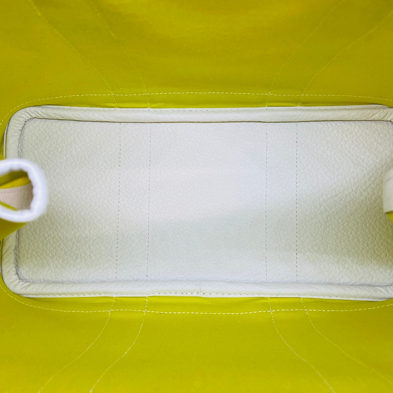 Pre-Owned Hermes Garden Party TPM Lime Blanc
