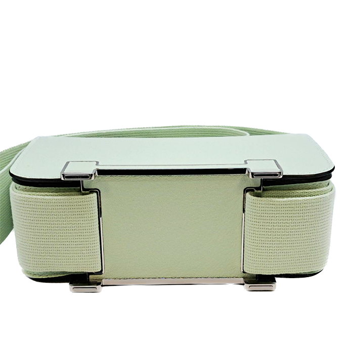 Pre-Owned Hermes Geta Swift Veil Fizz Silver Metal Fittings B Engraved