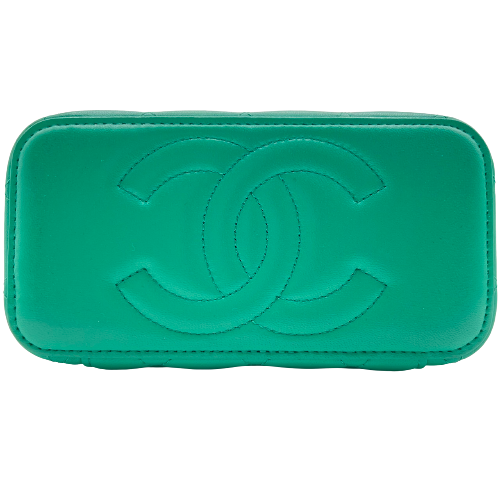 CHANEL Lambskin Matelasse Vanity Back Chain Shoulder Bicolor
