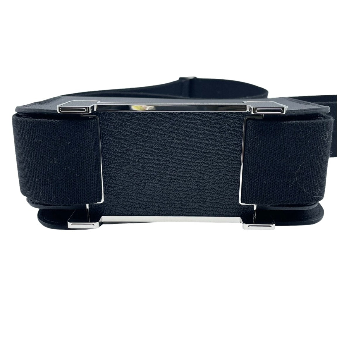 Pre-Owned Hermes Geta Chevre Black B engraved