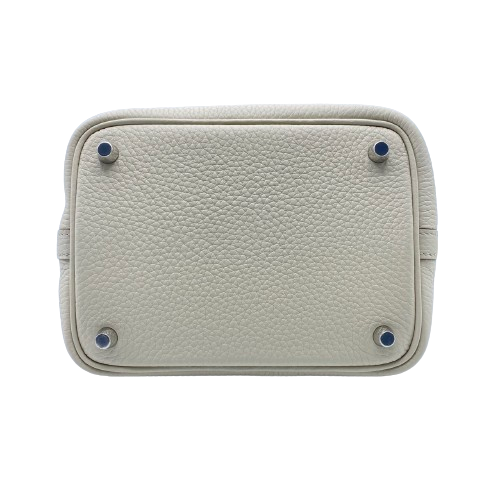 Hermes Picotin Lock PM Beton Torillon Clemence Silver Metal Fittings B 조각.
