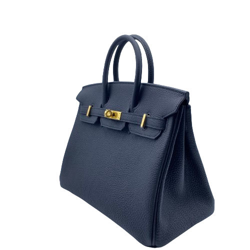 Hermes Birkin 25 Noir Togo Gold Hardware B가 새겨 져 있습니다