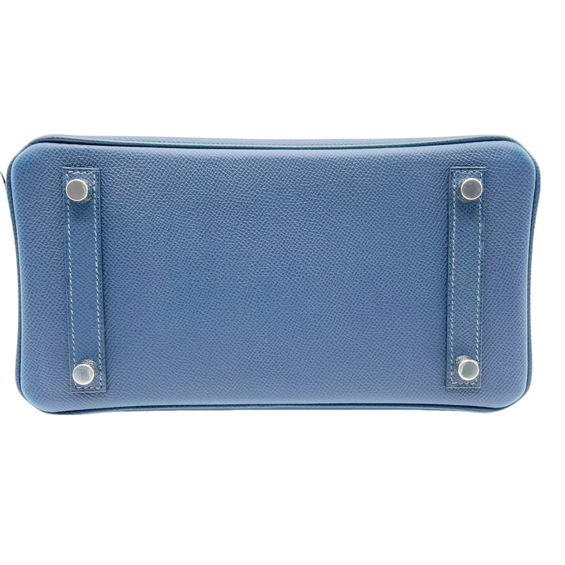 Hermes Birkin 25 Blue Indigo/Black/Blue de Plus Vaud Epson Silver Metal Fittings B 새겨 져