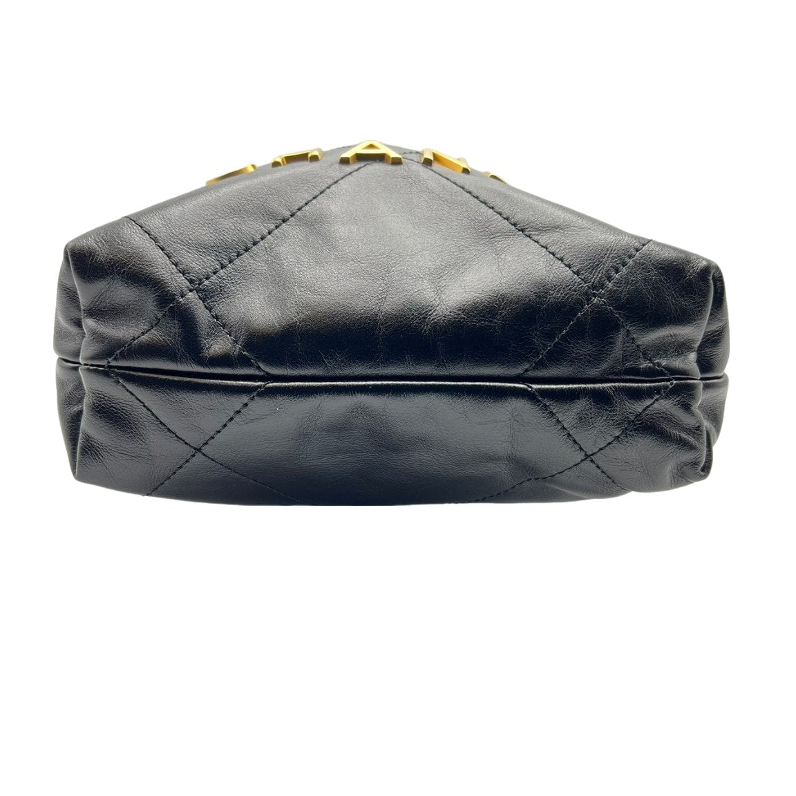 プレオウンド CHANEL シャネル22 チェーンショルダー ブラック カーフスキン