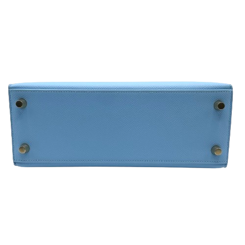 사전 소유 헤르메스 켈리 25 Celeste Epson Gold Hardware B 새겨 져