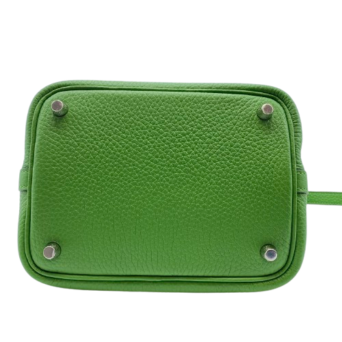 プレオウンド エルメス ピコタンロック PM ヴェールユッカ/セレスト トリヨンモーリス シルバー金具 B刻印