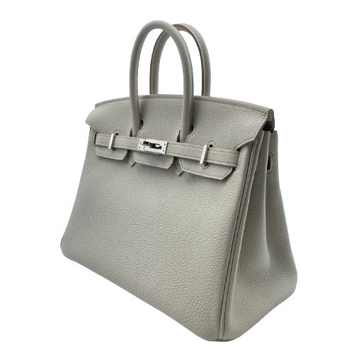 Hermes Birkin 25 Beton Togo Silver Metal Fittings Z 새겨 져