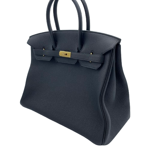 Hermes Birkin 35 누아르 토고 골드 하드웨어 □ n 조각 (2010 년 제작)