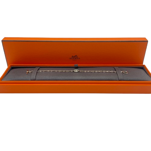 Hermes Chaine d 'Ankle Farandore 팔찌 핑크 골드