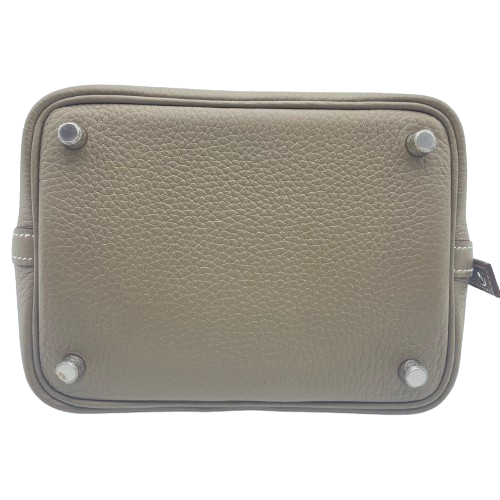 Hermes Picotin Lock PM Etoupe Torillon Clemence Silver Fittings w 새겨 져