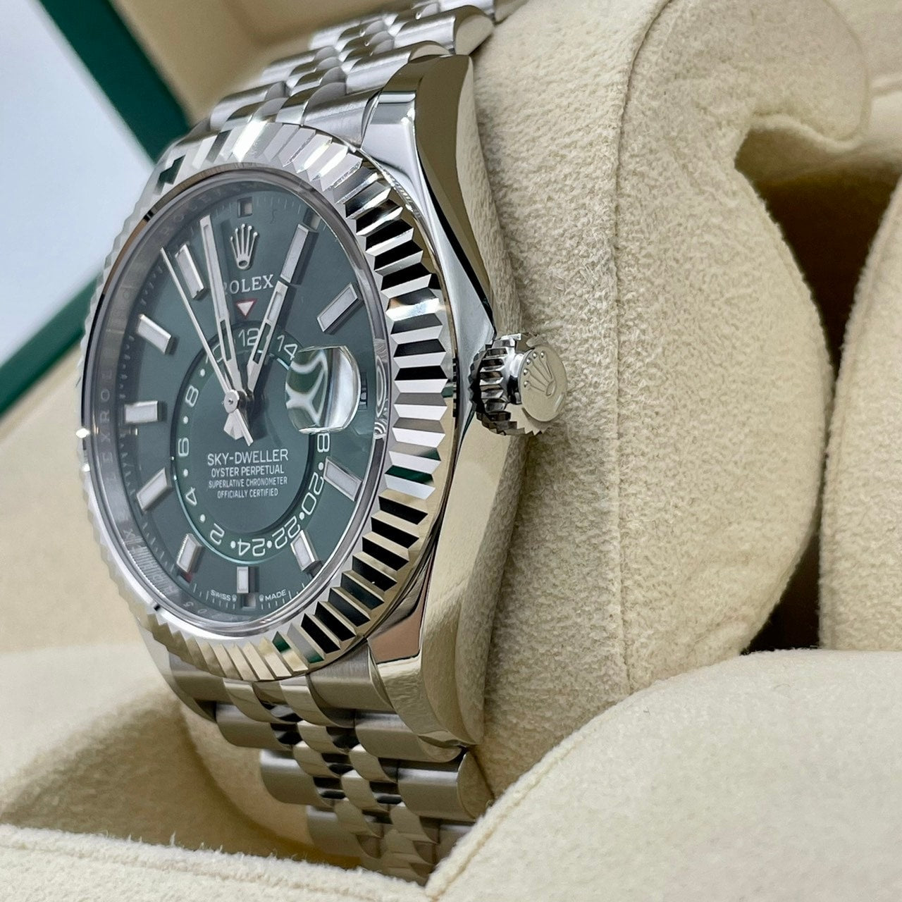 【2023年新作】 ロレックス スカイドゥエラー 336934 ミントグリーン ジュビリーブレス 42mm
