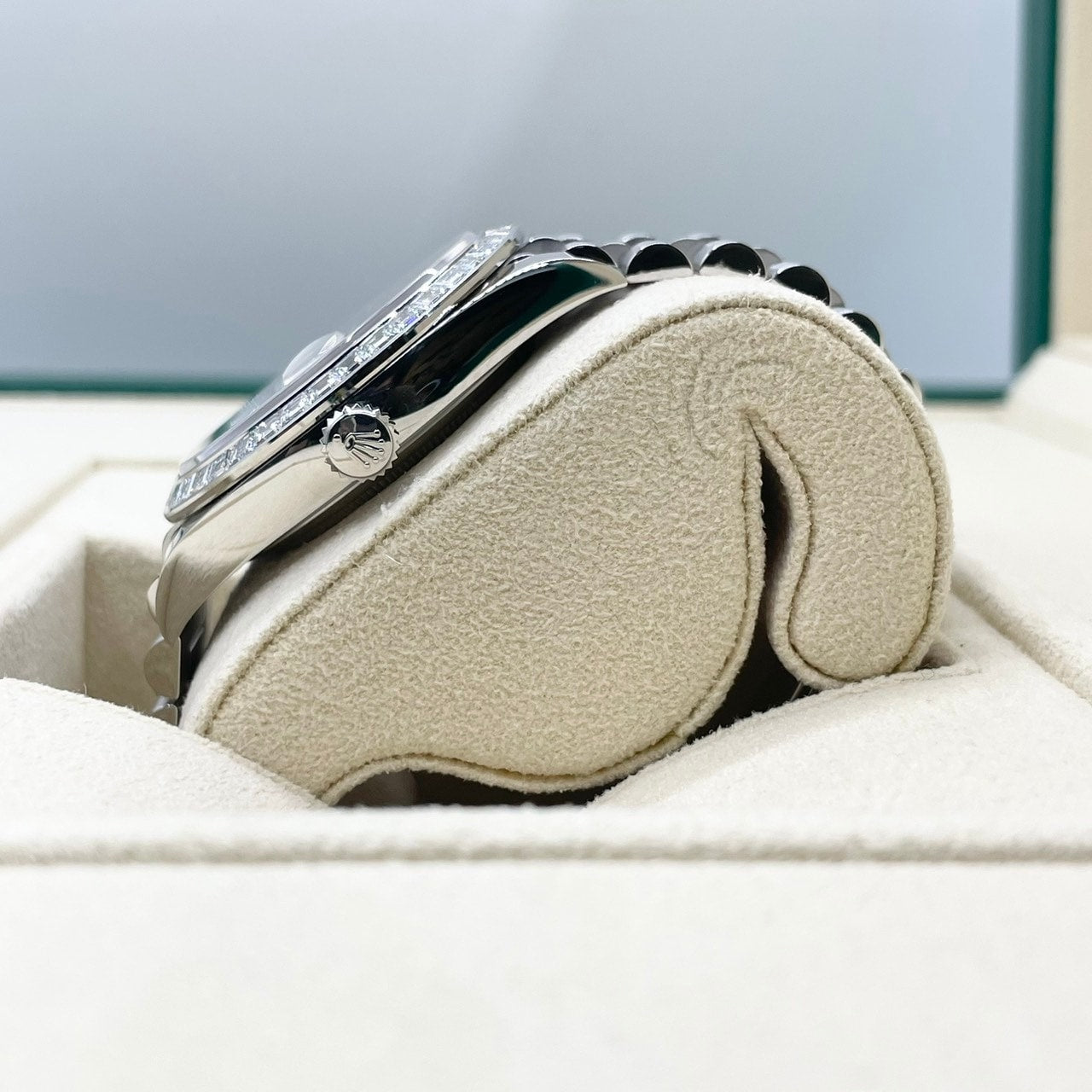 プレオウンド ロレックス デイデイト 228396TBR メテオライト プラチナ ダイヤベゼル 40mm