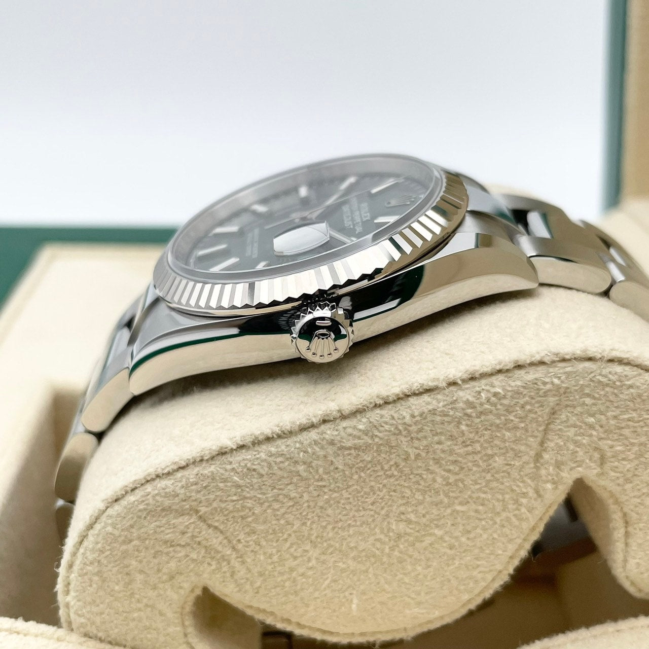 [2022 년 6 월 지불! Rolex DateJust 126234 Mint Green Oyster 팔찌 36mm