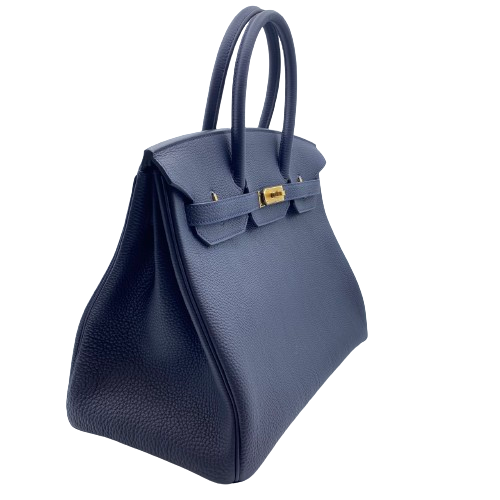 Hermes Birkin 35 Brunuit Togo Gold 하드웨어 W는 새겨 져 있습니다