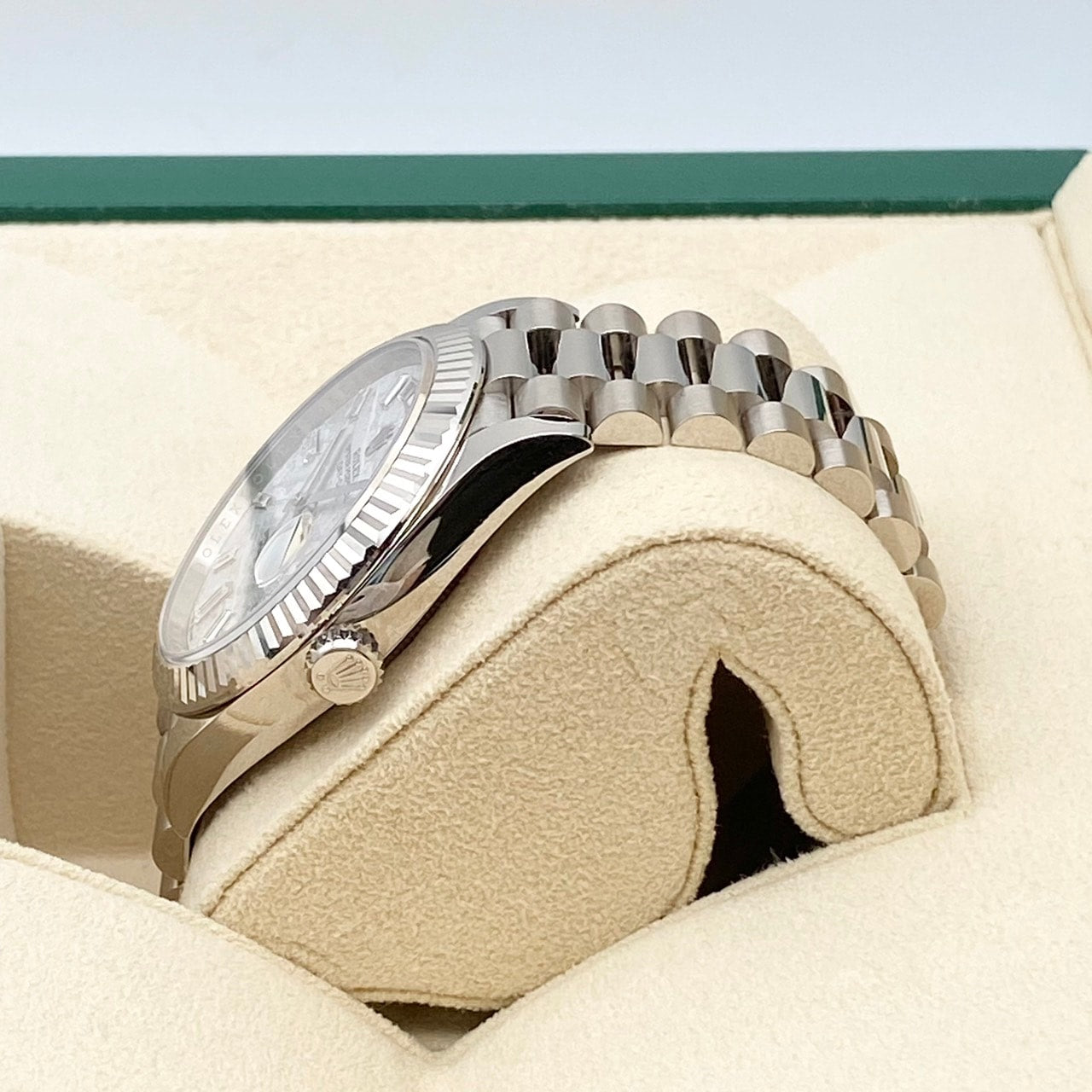 プレオウンド ロレックス デイデイト 228239 ホワイトゴールド 10Pダイヤ メテオライト 40mm